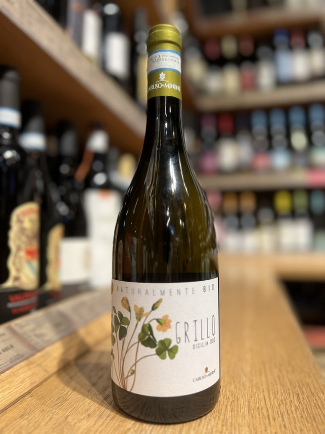 Вино сортовое выдержанное сухое белое «Грилло Сицилиа» коллекция Карузо энд Минини