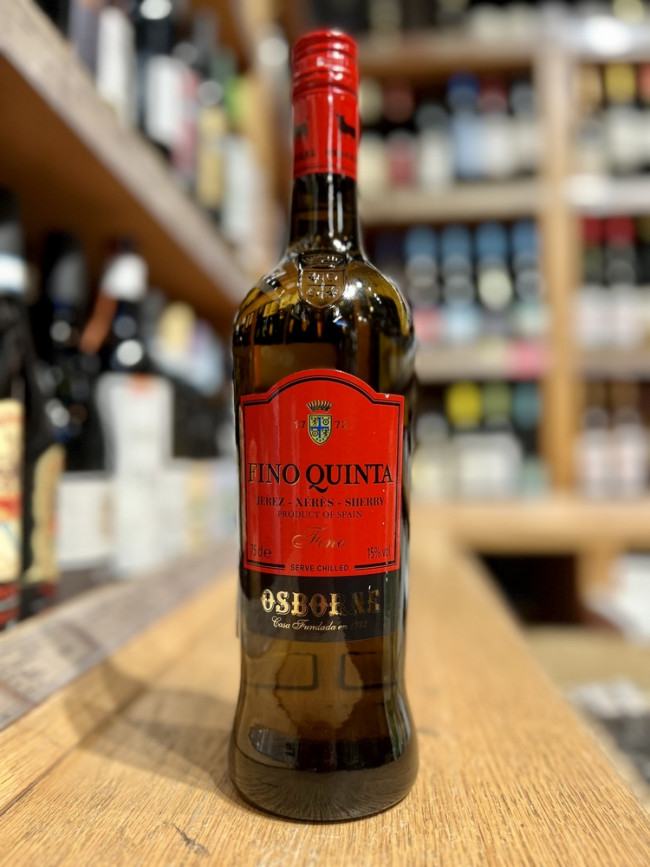 Херес ОСБОРН ФИНО КИНТА вино крепленое марочное сухое белое