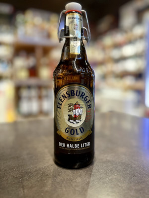 Пиво Фленсбургер Голд БУТ.0,5л. пастеризованное фильтрованное светлое