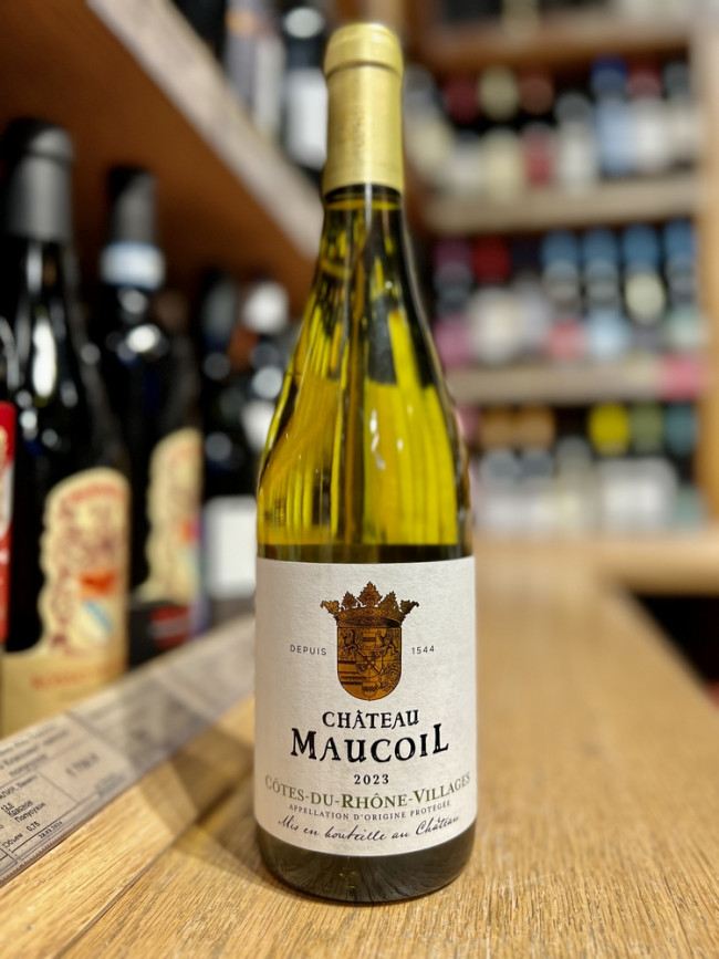 Вино ординарное сухое белое АОП регион Кот-Дю-Рон-Вилляж (Долина Роны) "Шато Мокуаль Кот-Дю-Рон-Вилляж"