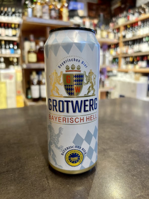 Пиво Гротверг Байриш Хель БАН. 0,5 л. фильтрованное пастеризованное светлое