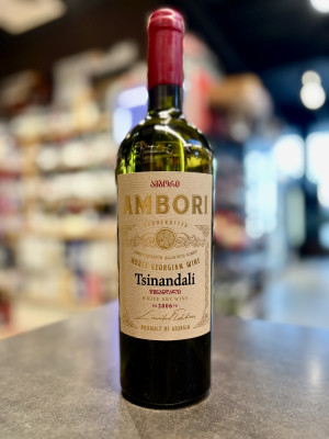 Вино сортовое выдержанное сухое белое «Цинандали» коллекция Амбори