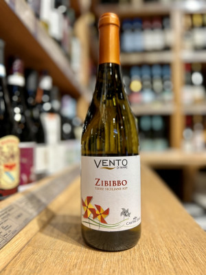 Вино сортовое сухое белое "ВЕНТО ДИ МАРЕ ЗИБИББО ТЕРРЕ СИЦИЛИАНЕ"