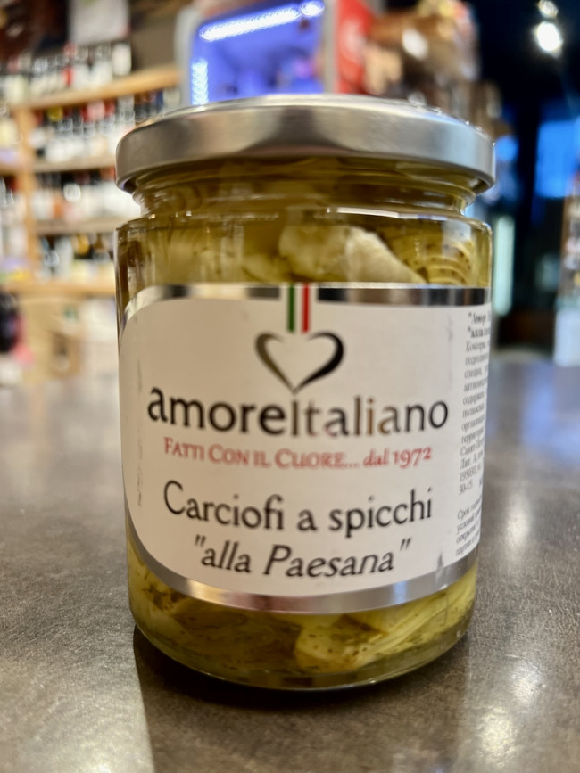 Аморе Итальяно Четвертинки артишоков "алла паезана" в масле 280 гр. стекло Аморе Итальяно Четвертинки артишоков "алла паезана" в масле 280 гр. стекло