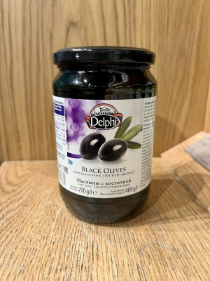 Маслины с косточкой в рассоле DELPHI 700г.