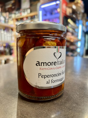 Аморе Итальяно Перчики, фаршированные сыром , в масле 280 гр. стекло