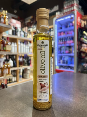 Масло оливковое E. V. с чесноком, CRETAN MILL 250 мл