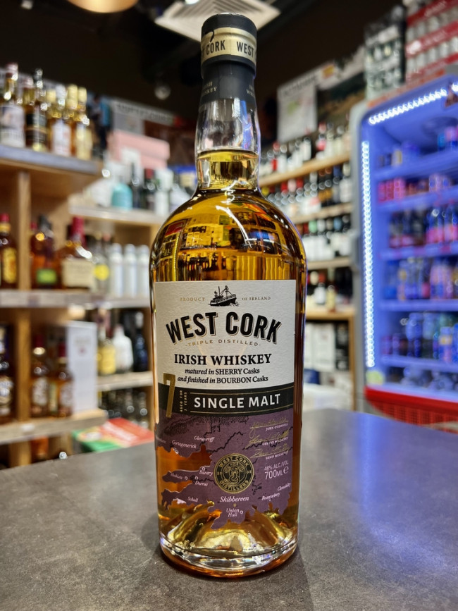 "ВЕСТ КОРК СИНГЛ МОЛТ 7 ЛЕТ" Шерри Каск Виски ирландский солодовый "ВЕСТ КОРК СИНГЛ МОЛТ 7 ЛЕТ" Шерри Каск Виски ирландский солодовый