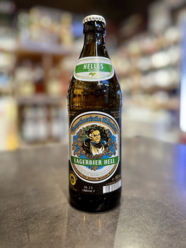 Пиво светлое пастеризованное фильтрованное "Августинербрау Мюнчен Лагербир Хелл"