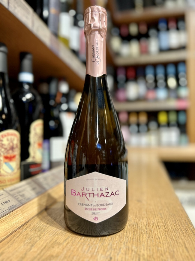 Вино игристое розовое брют Жюльен Бартазак Креман де Бордо Розе де Нуар регион Бордо