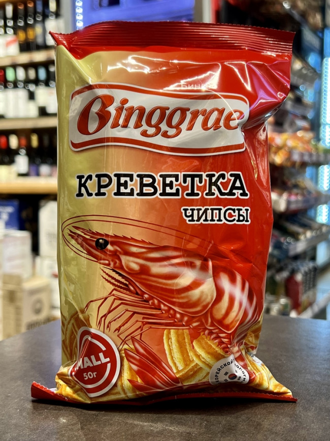 Чипсы Binggrae 50гр.*Креветка Чипсы Binggrae 50гр.*Креветка