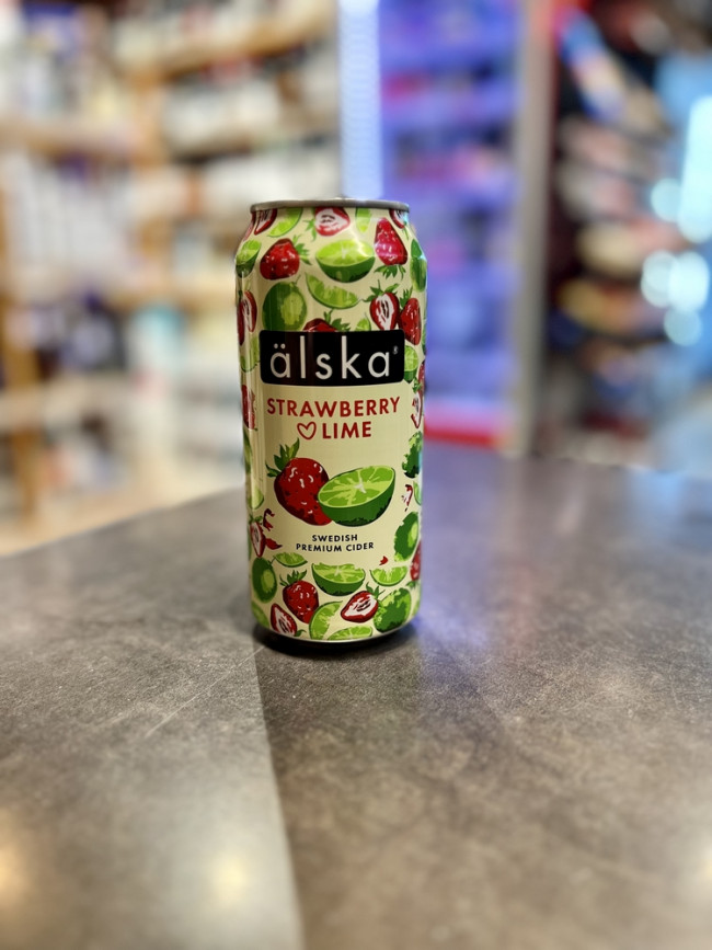 Сидр фруктовый "Альска" со вкусом клубники и лайма